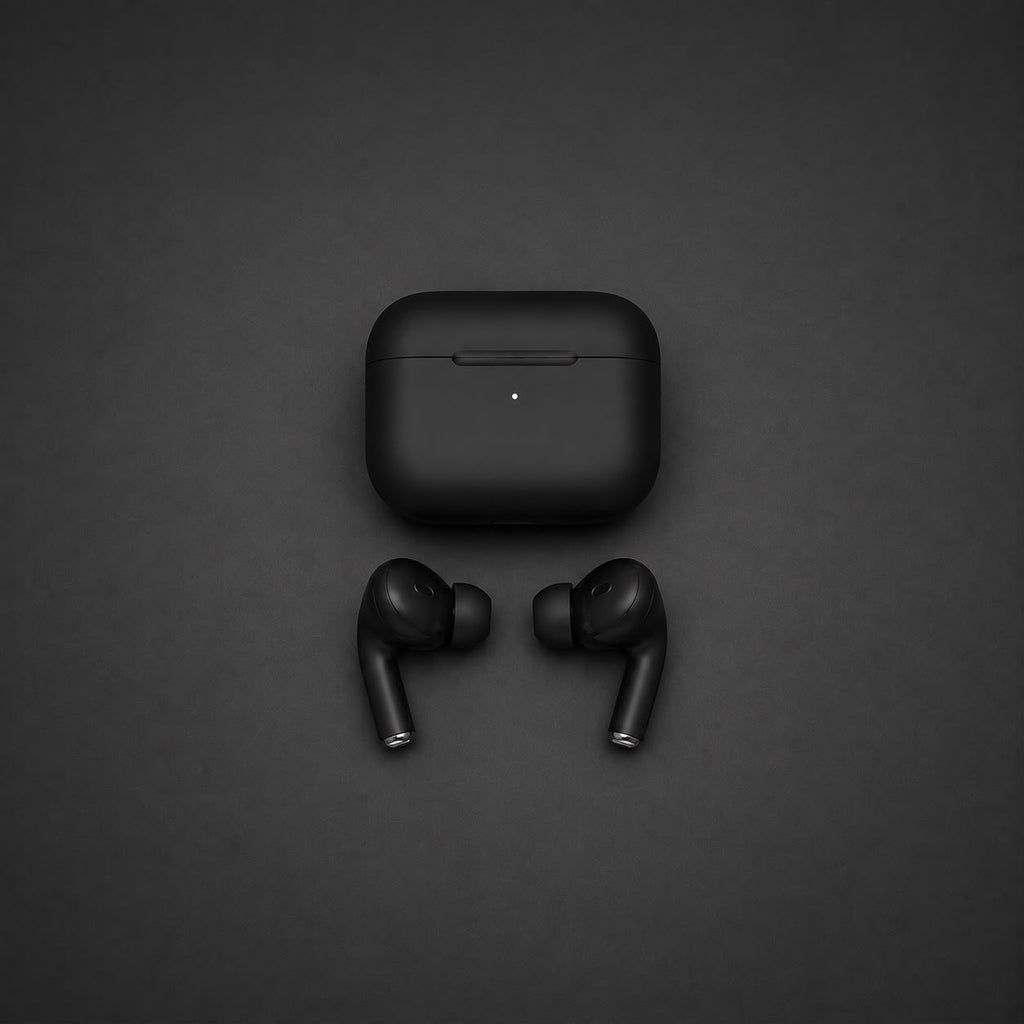 AirPods Pro 2 black earbuds in open charging case
