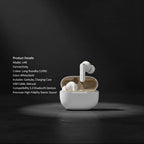 U49 product details - model U49, 100H standby, white/gold, Bluetooth 5.3, hi-fi stereo sound