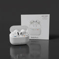 Buds Pro 3 wireless earbuds open charging case with retail box on dark reflective surface